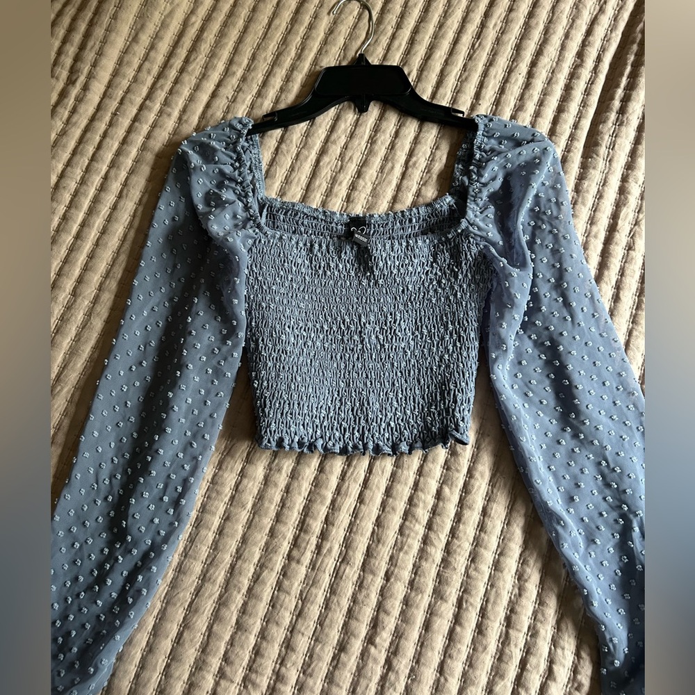 pretty light blue blouse